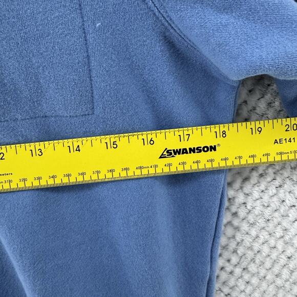 Columbia Sweater S Sky Blue Pull On Hoodie Varsity Pocket Long Sleeves Stretch - Picture 5 of 10